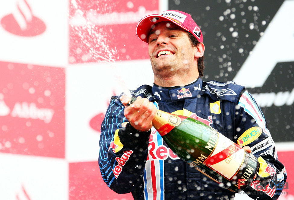 Webber celebra su tercer puesto