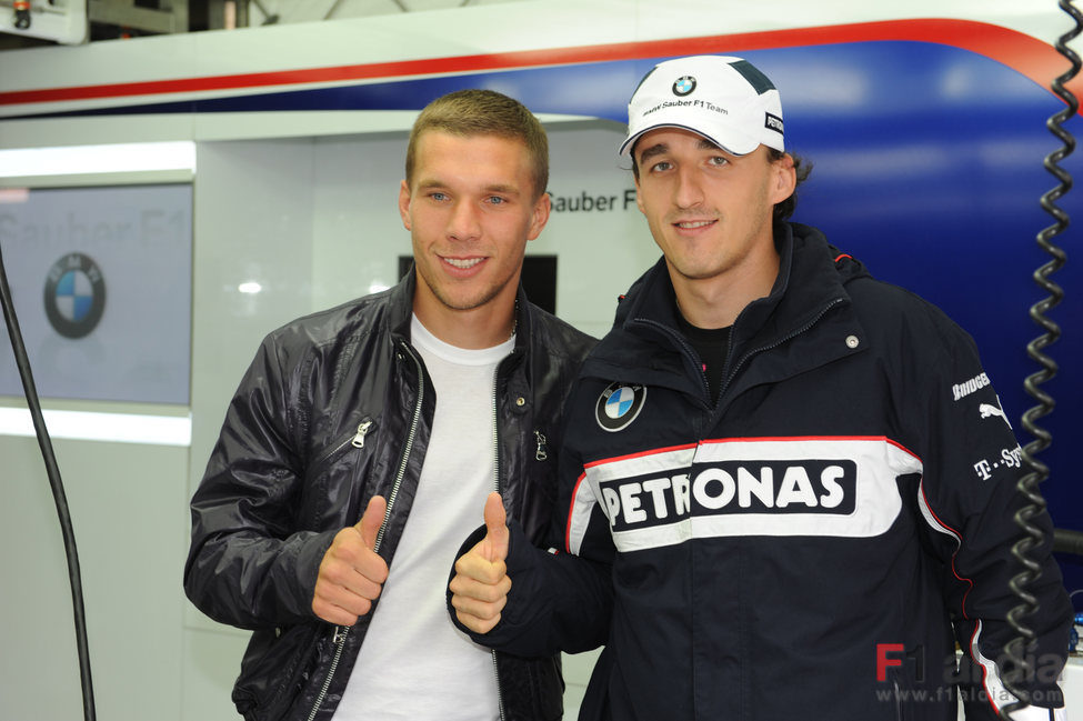 Kubica y Podolski