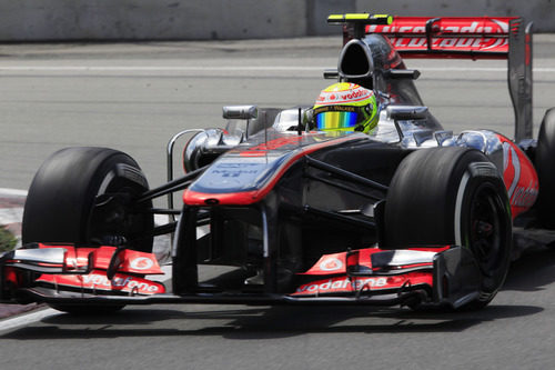 Sergio Pérez opta por el neumático medio para su segundo 'stint' de carrera