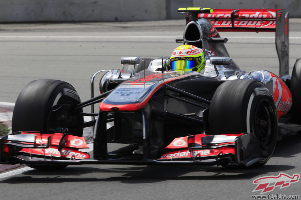 Sergio Pérez opta por el neumático medio para su segundo 'stint' de carrera