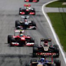 Daniel Ricciardo rueda con el superblando en carrera
