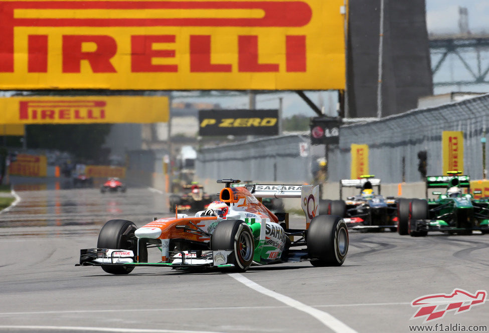 Paul di Resta afronta otra de las vueltas del GP de Canadá 2013