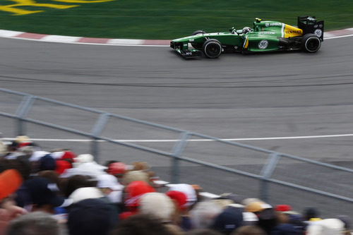 Giedo van der Garde rueda con el medio durante el GP de Canadá 2013