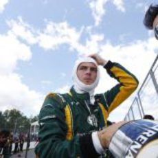 Giedo van der Garde minutos antes de que comience el GP de Canadá 2013