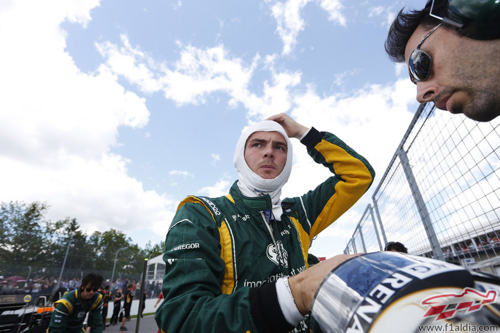 Giedo van der Garde minutos antes de que comience el GP de Canadá 2013