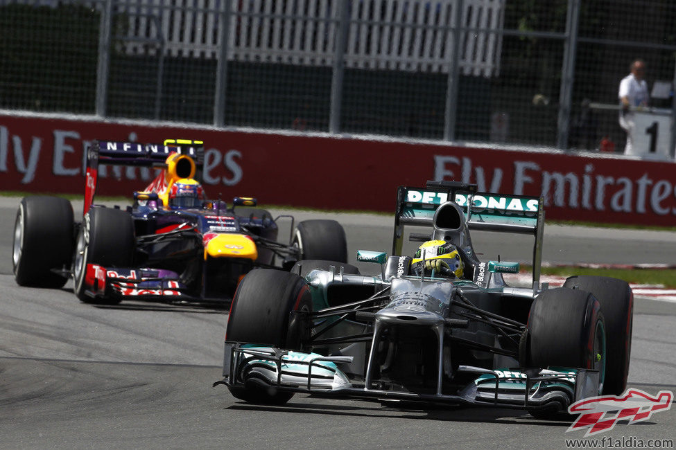 Nico Rosberg progresó en la salida del GP de Canadá