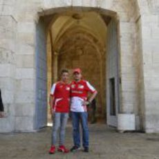 Giancarlo Fisichella y Antonio Fuoco aprovechan para visitar los monumentos de Jerusalén