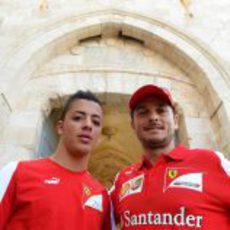 Antonio Fuoco y Giancarlo Fisichella disfrutan de su llegada a Jerusalén