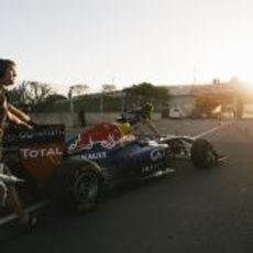 Preparando el RB7 para el Top Gear Festival