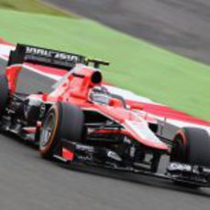 Max Chilton pilota su MR02 en Silverstone