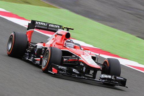 Max Chilton pilota su MR02 en Silverstone