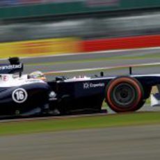 Pastor Maldonado exprime los duros en el trazado de Silverstone