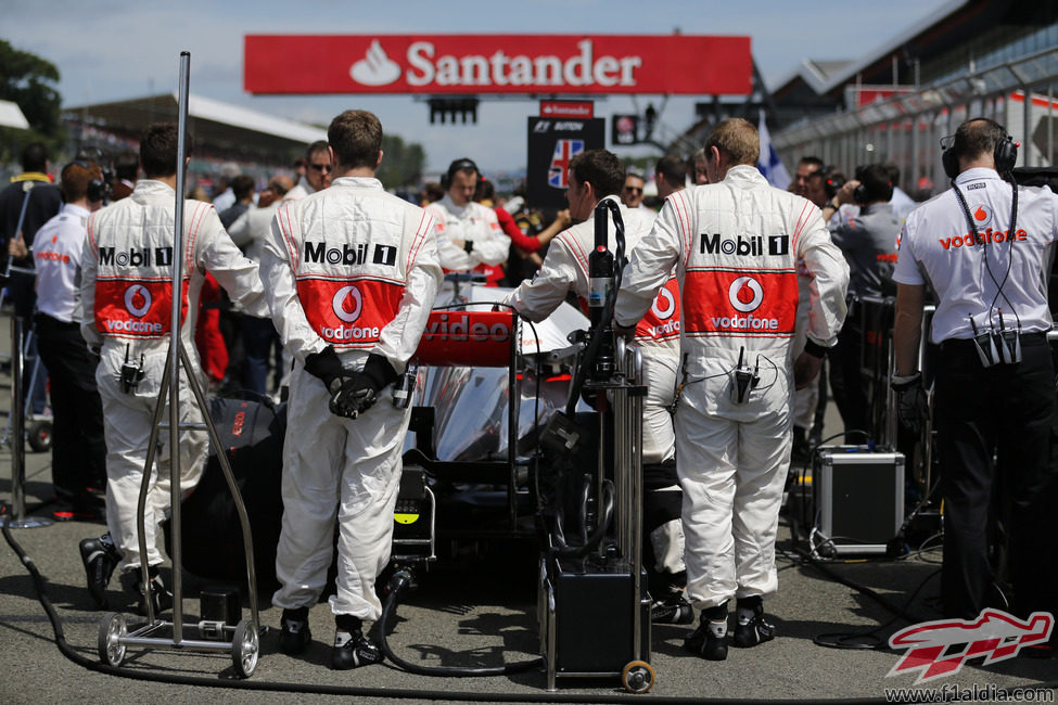 Jenson Button, en la parrilla de salida