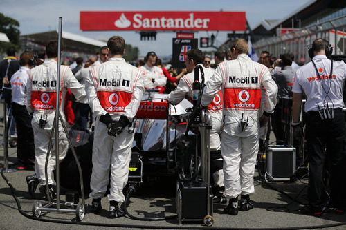 Jenson Button, en la parrilla de salida