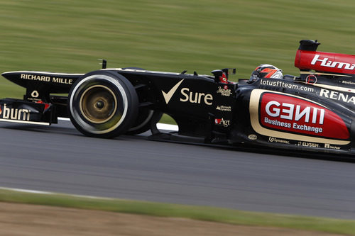 Kimi Räikkönen estuvo en posición de podio durante parte de la carrera en Silverstone