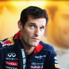 Mark Webber en rueda de prensa en Alemania