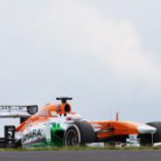 Paul di Resta con su Force India durante los libres de Alemania