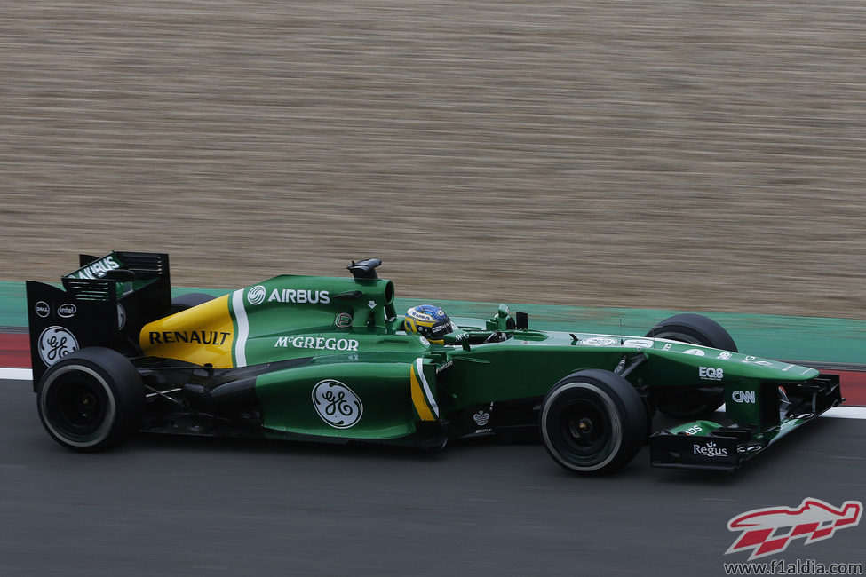 Charles Pic contento con el rendimiento de su Caterham en los libres