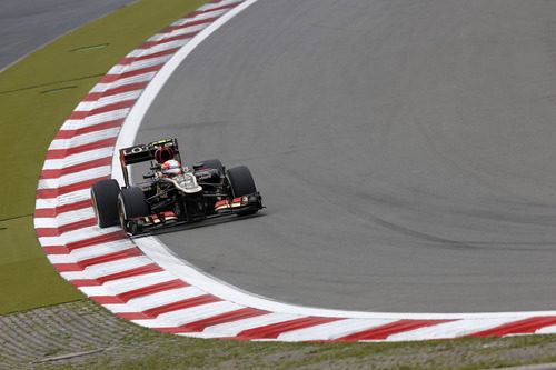 Romain Grosjean afronta una curva del circuito de Nürburgring