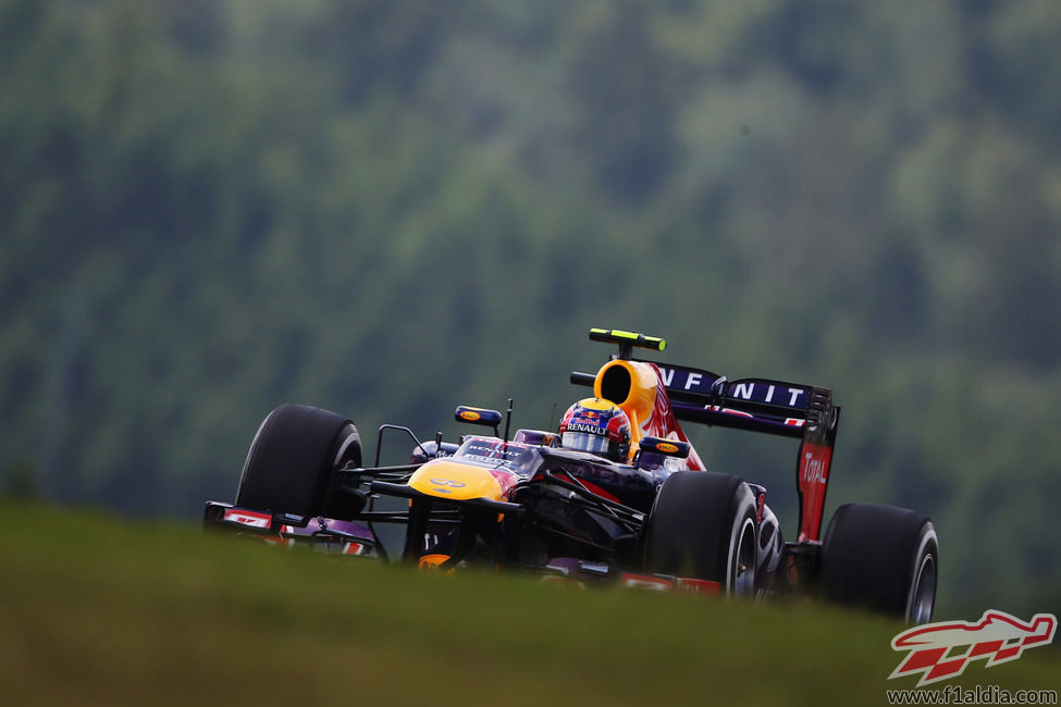 Mark Webber durante la clasificación del Gran Premio de Alemania