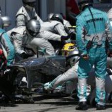 Parada para Lewis Hamilton en Alemania