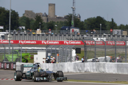 Nico Rosberg no tuvo ritmo en Alemania