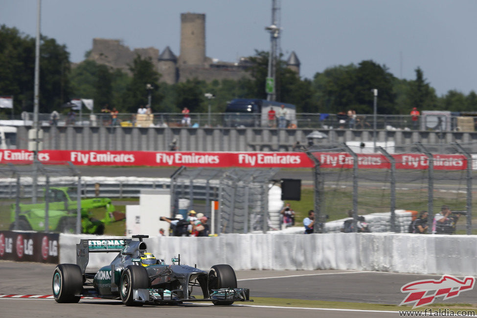 Nico Rosberg no tuvo ritmo en Alemania