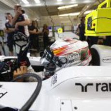 Dani Juncadella a bordo del Williams FW35 en los test de Silverstone