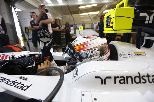 Dani Juncadella a bordo del Williams FW35 en los test de Silverstone