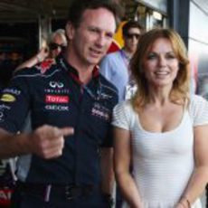 Geri Halliwell junto a Christian Horner