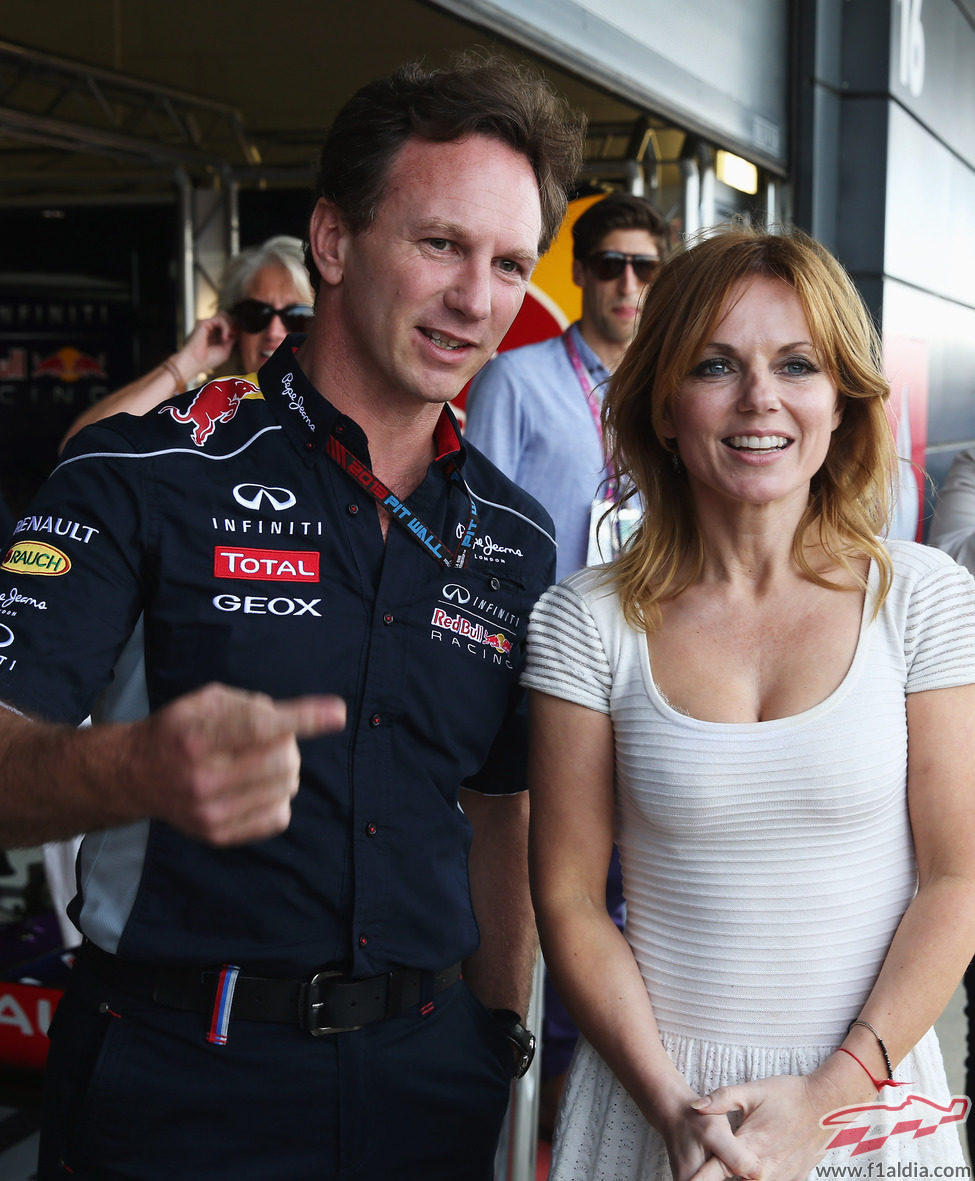 Geri Halliwell junto a Christian Horner