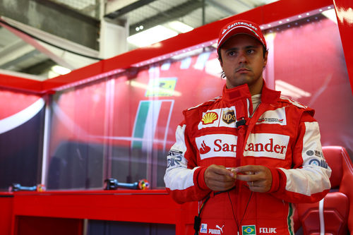Felipe Massa muy serio en Silverstone