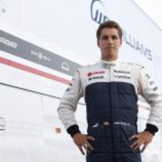 Dani Juncadella posa como piloto de Williams