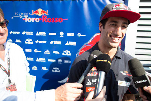 Daniel Ricciardo, entrevistado en Hungría