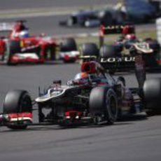 Romain Grosjean en las primeras vueltas del GP de Alemania