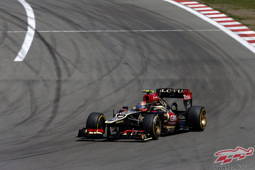 Romain Grosjean avanza con el compuesto blando en Nürburgring