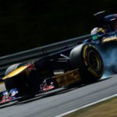 Pasada de frenada de Jean-Eric Vergne en Hungaroring