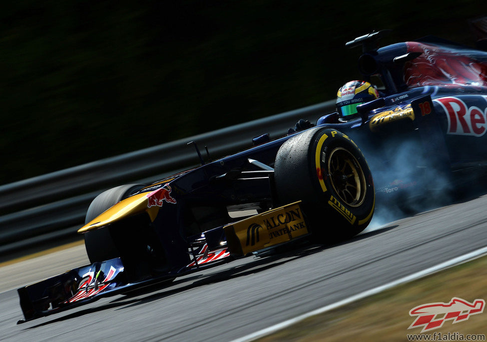 Pasada de frenada de Jean-Eric Vergne en Hungaroring