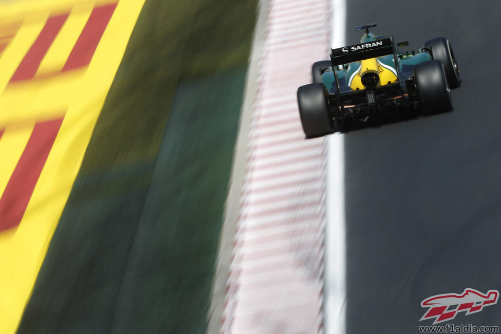 Charles Pic afronta una recta en Hungaroring