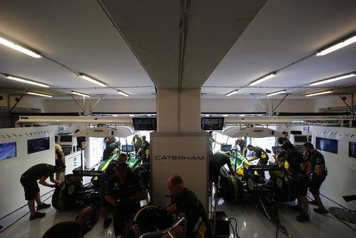 Trabajo exhaustivo en el equipo Caterham