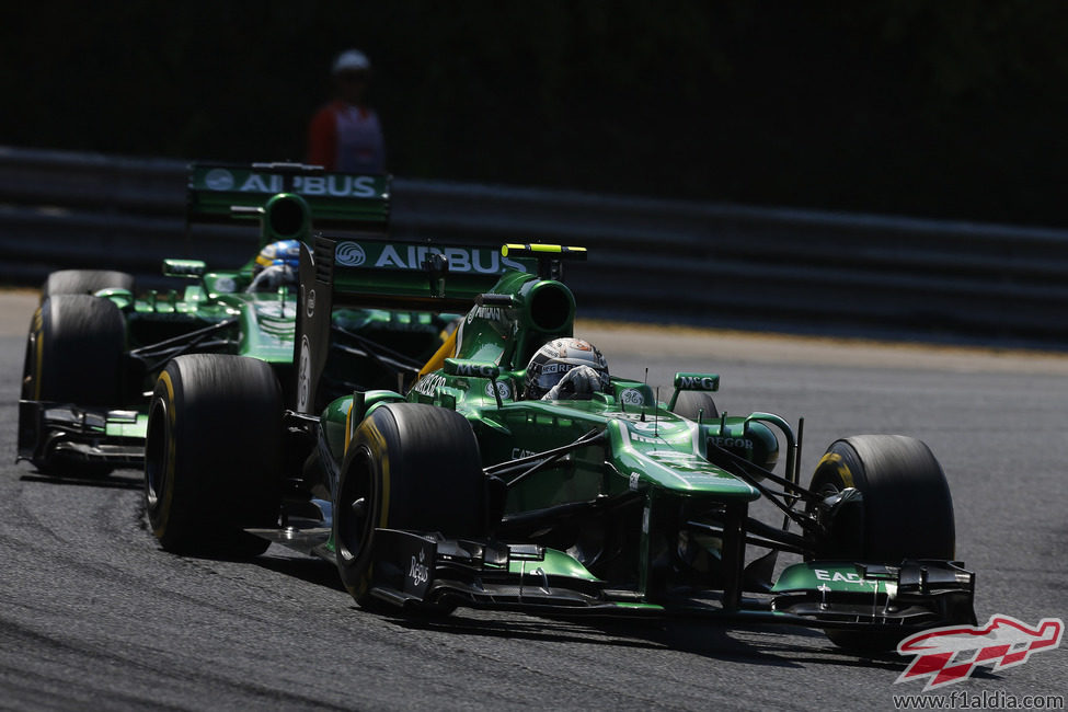 Giedo van der Garde a toda velocidad con su CT03