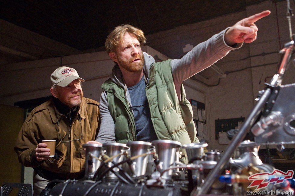 Ron Howard y Anthony Dod Mantle durante el rodaje