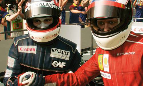 Nigel Mansell y Michael Schumacher en el 'F1 2013'