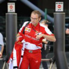 Stefano Domenicali llegando a Spa