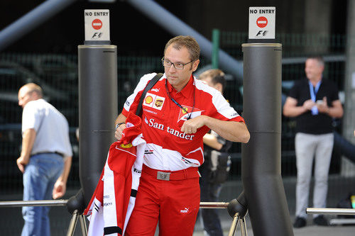 Stefano Domenicali llegando a Spa