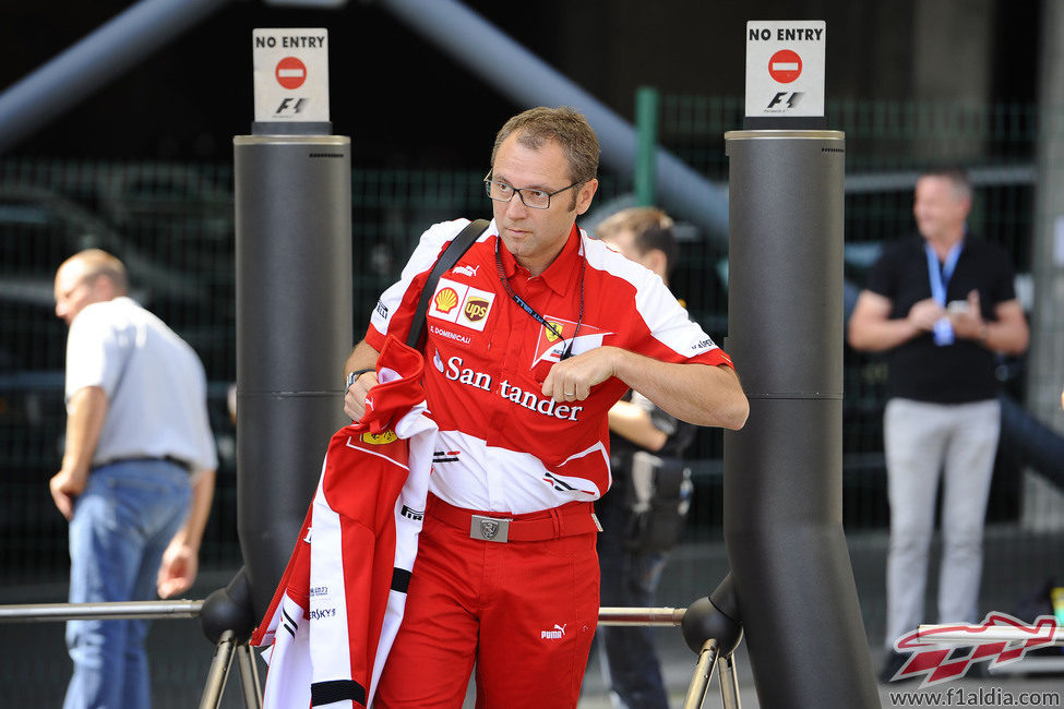 Stefano Domenicali llegando a Spa