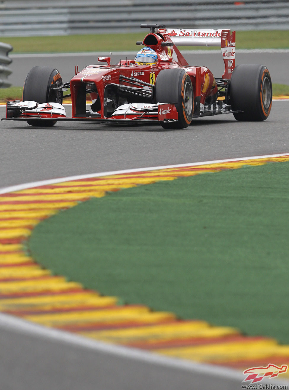 Fernando Alonso rodando en los libres