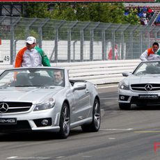 Los dos pilotos de Force India