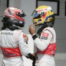 Kovalainen y Hamilton