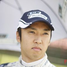 Nakajima en la parrilla de salida